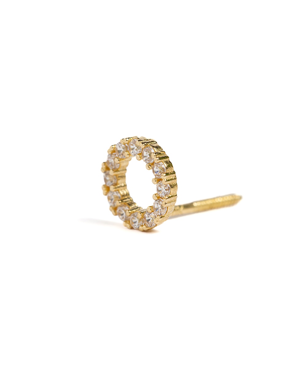 Piercing redondo de oro amarillo 14 K con acabado brillante 2