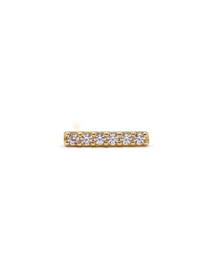 Piercing rectangular de oro amarillo 14 K con acabado brillante 1