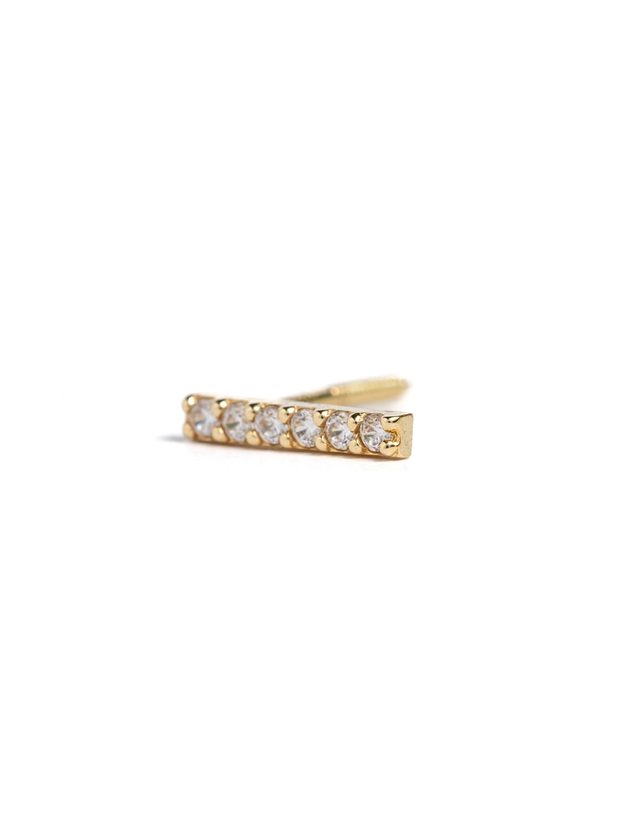 Piercing rectangular de oro amarillo 14 K con acabado brillante 2