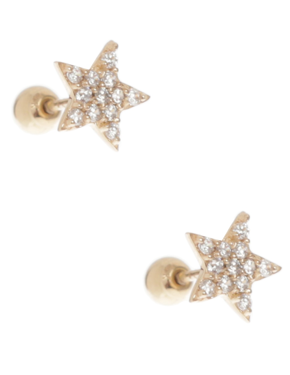 Piercing de estrella de oro amarillo 14 K con acabado brillante 2