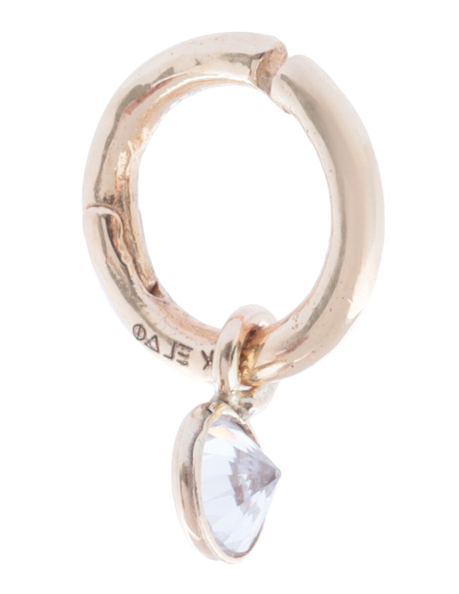Piercing de oro amarillo 14 K con acabado brillante cristal 2