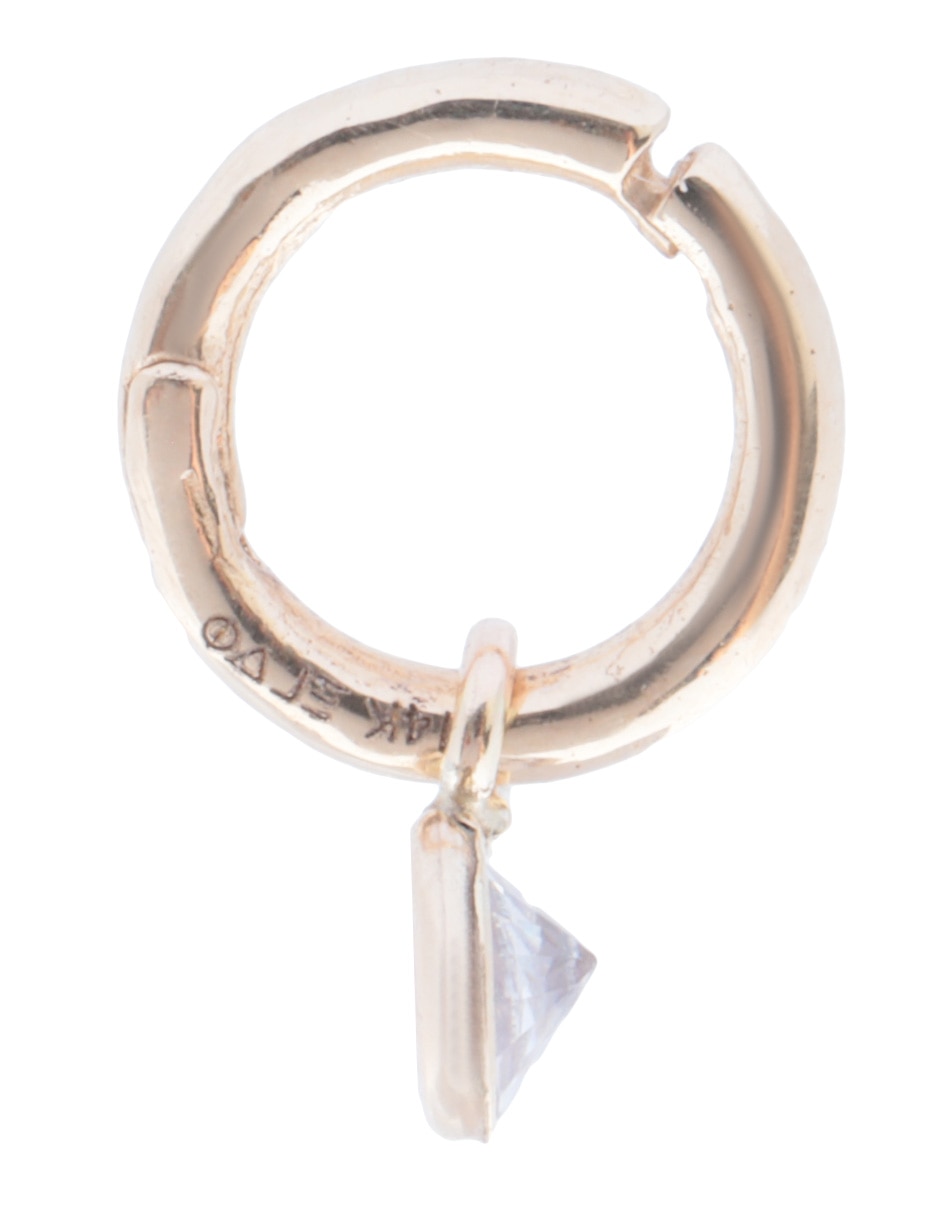 Piercing de oro amarillo 14 K con acabado brillante cristal 3