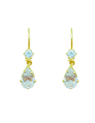 Aretes de oro amarillo 10 K con acabado brillante