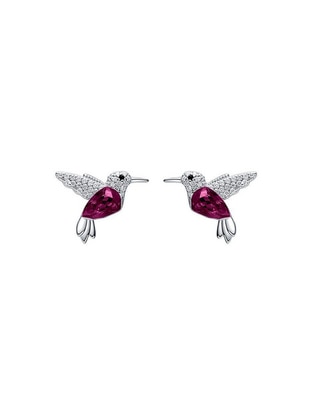 Broqueles de colibrí con acabado plateado Broqueles de colibrí con acabado plateado