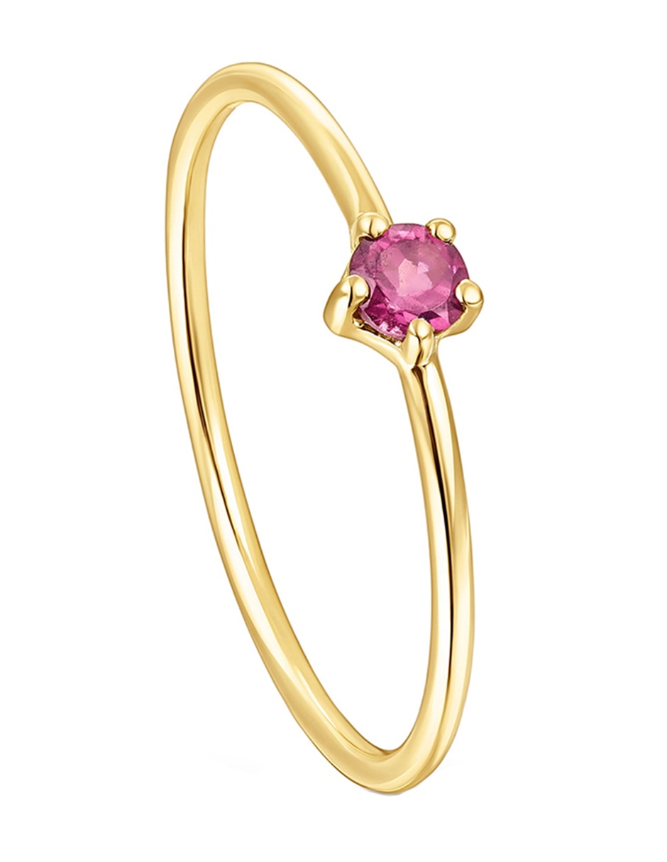 Anillo Cool Joy Liverpool rodolita con acabado baño de oro 18 k
