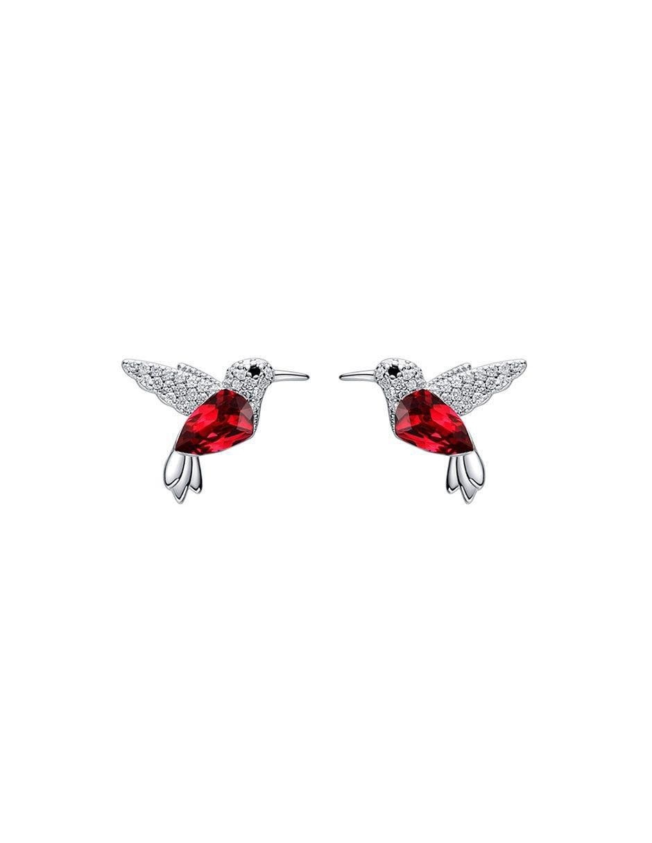 Broqueles de colibrí con acabado plateado Broqueles de colibrí con acabado plateado