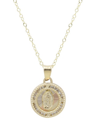 Collar D Cadena de oro amarillo 14 K