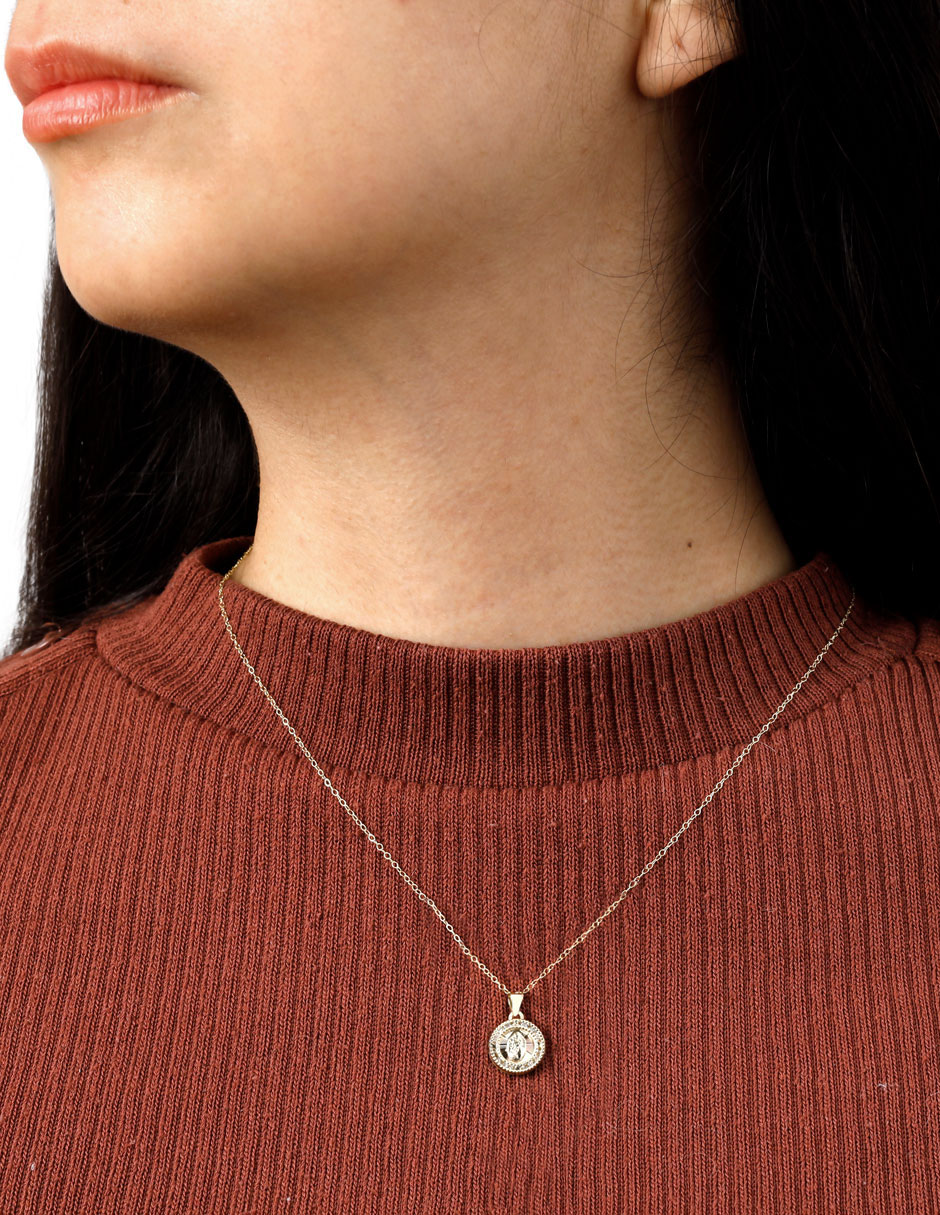 Collar D Cadena de oro amarillo 14 K
