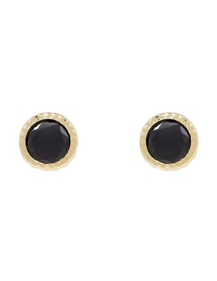 Broqueles redondos D Cadena de oro zirconia