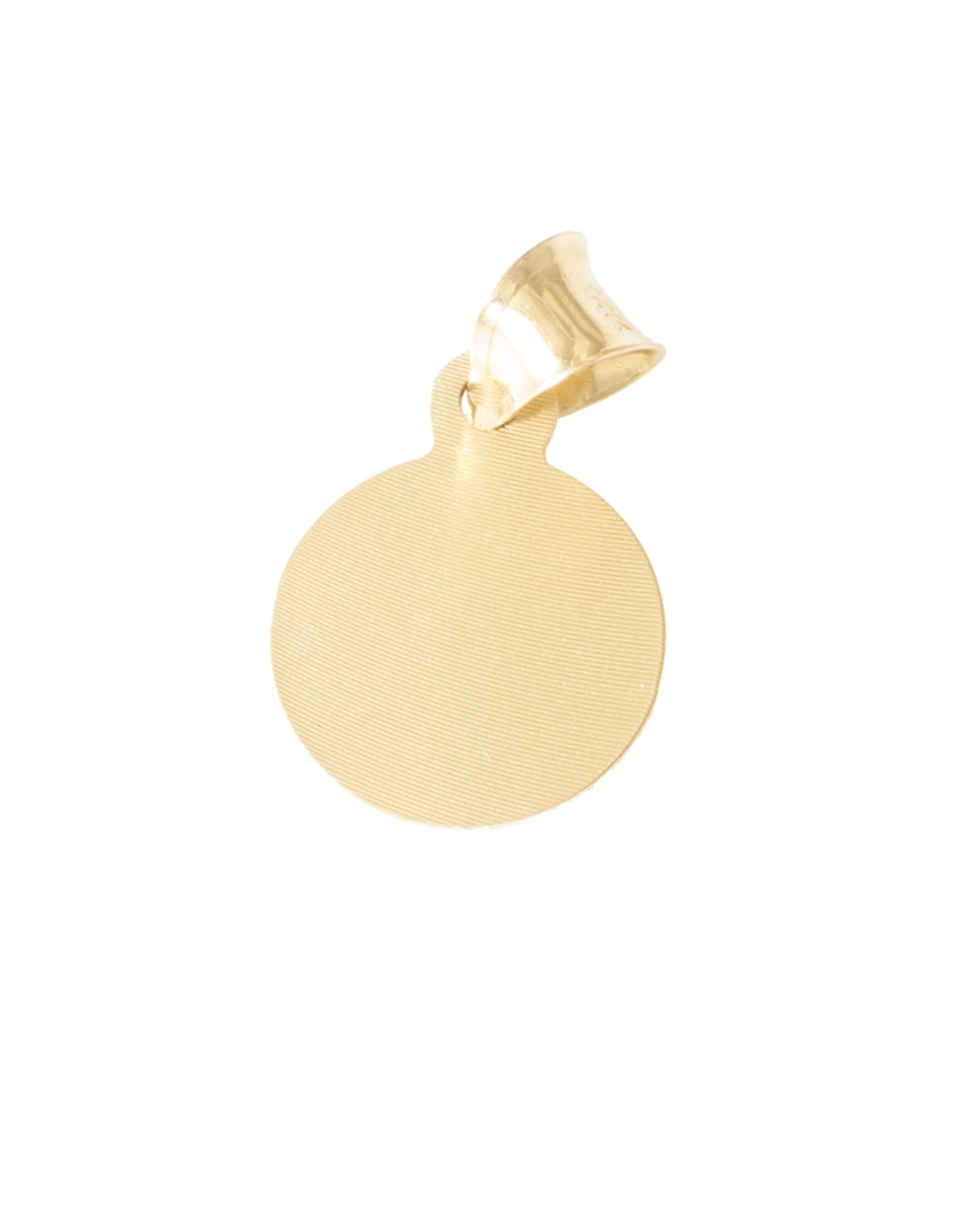 Medalla redonda de oro amarillo 14 K