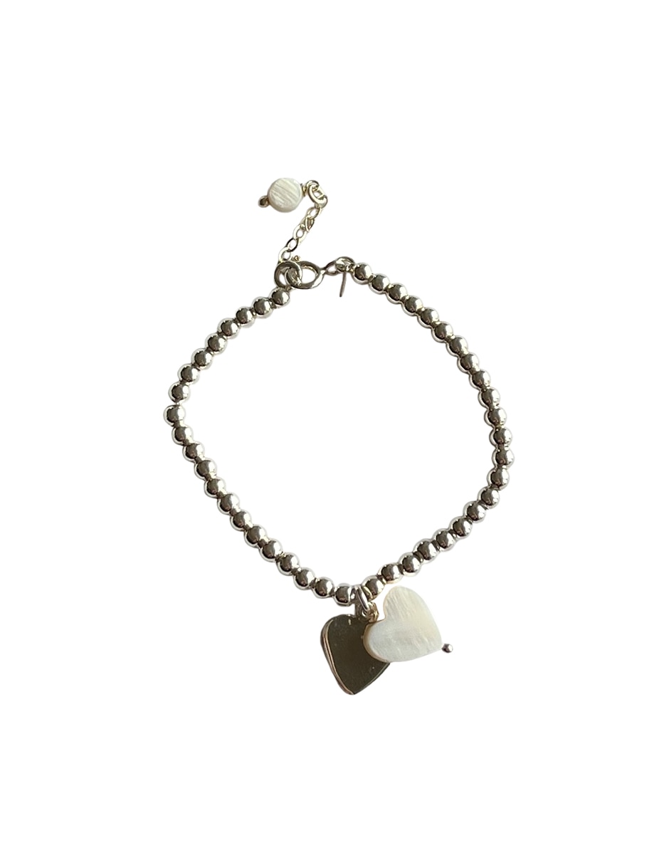 Pulsera de plata P 925 Madre Perla con acabado liso 2