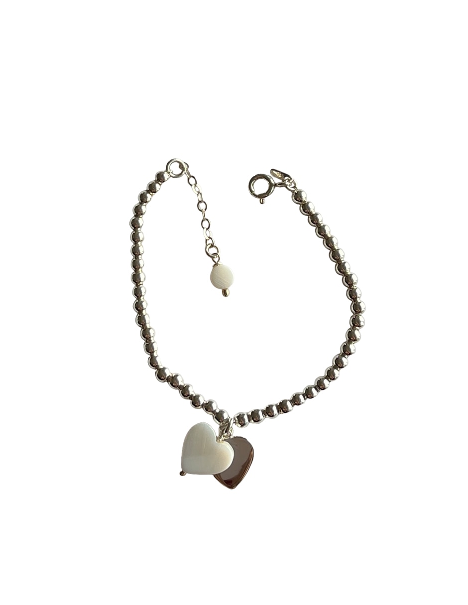 Pulsera de plata P 925 Madre Perla con acabado liso Pulsera de plata P 925 Madre Perla con acabado liso