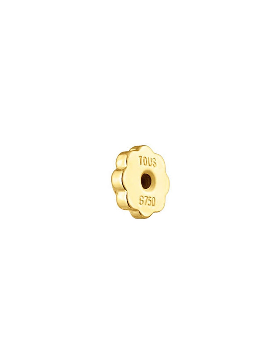 Contra para arete de oro con acabado brillante 2