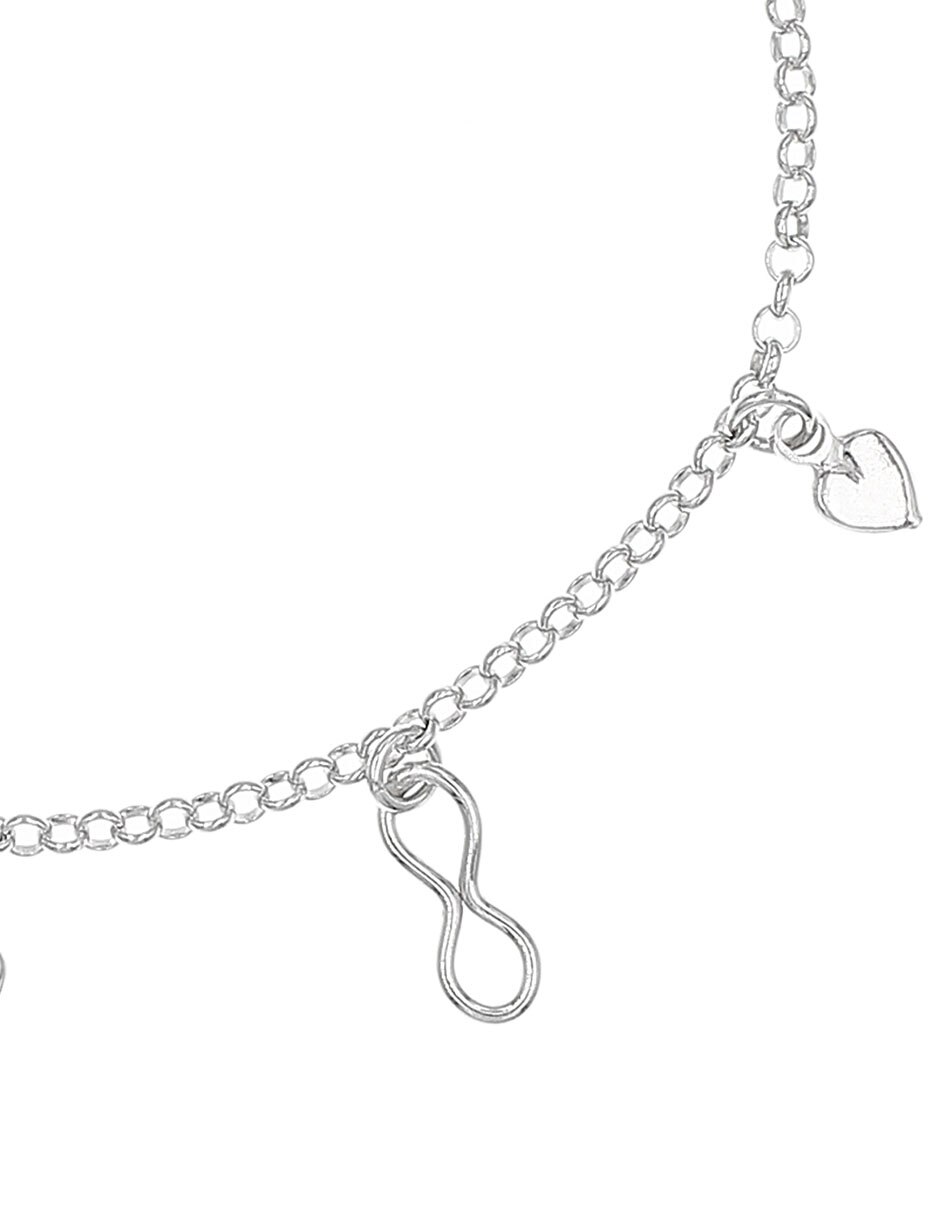 Pulsera de plata P 925 acabado baño de rodio 2