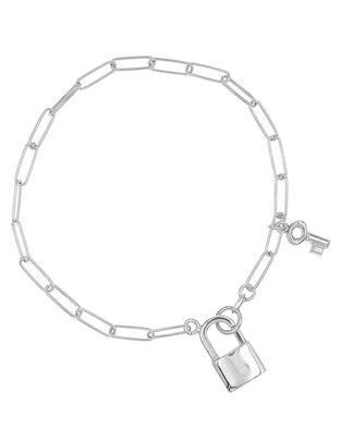 Pulsera de plata P 925 acabado baño de rodio
