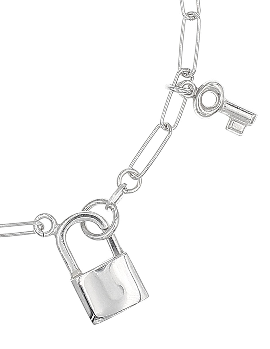 Pulsera de plata P 925 acabado baño de rodio 2