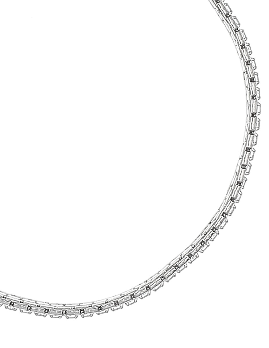 Pulsera de plata con circonita p 925 con acabado baño rodio 2