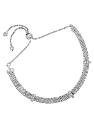 Pulsera de plata con circonita p 925 con acabado baño rodio 1
