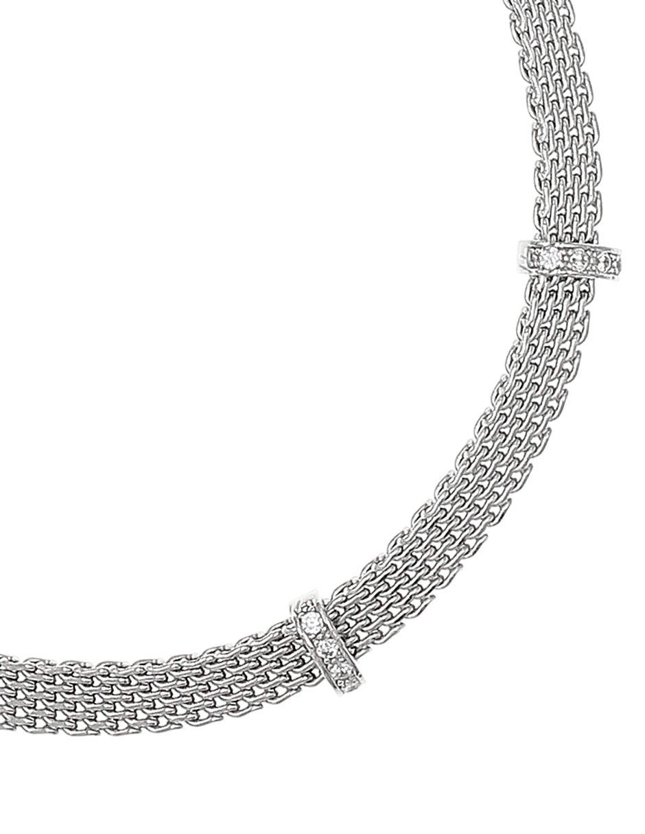 Pulsera de plata con circonita p 925 con acabado baño rodio 2