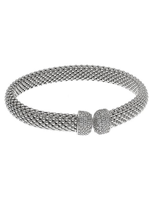 Pulsera de plata con circonita p 925 con acabado baño rodio 1