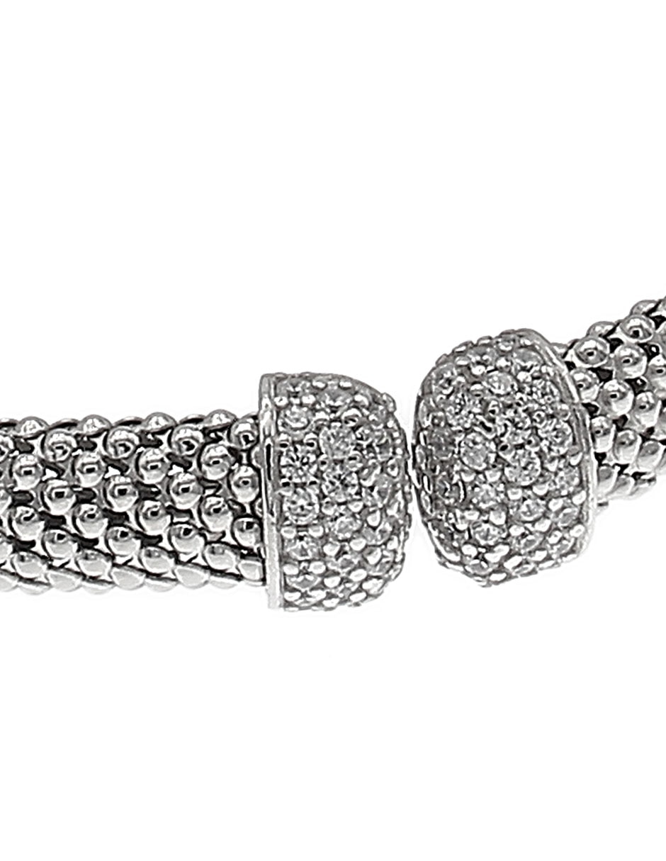 Pulsera de plata con circonita p 925 con acabado baño rodio 2
