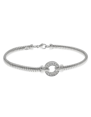 Pulsera de plata con circonita P 925 acabado baño de rodio Pulsera de plata con circonita P 925 acabado baño de rodio