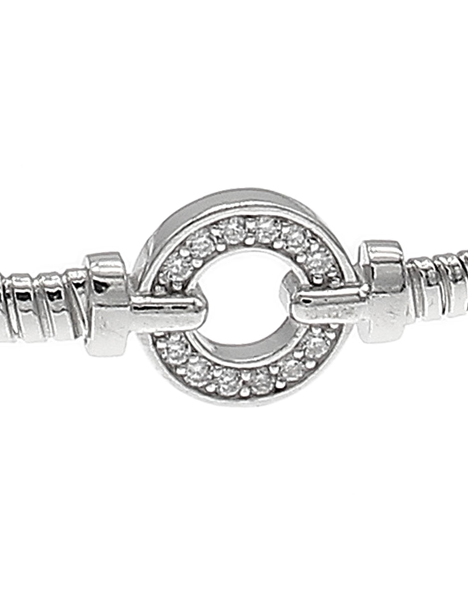 Pulsera de plata con circonita P 925 acabado baño de rodio 2
