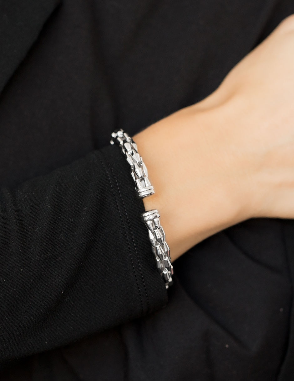 Pulsera de plata P 925 acabado baño de rodio 3