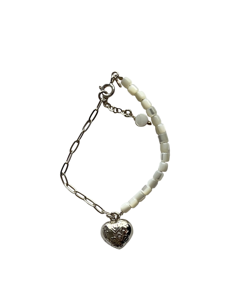 Pulsera E&N Cherny de plata P 925 Madre Perla con acabado liso