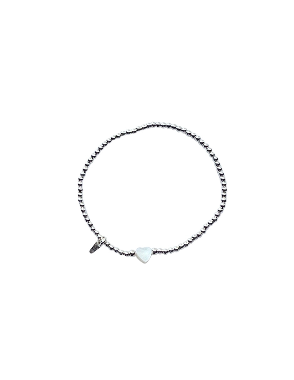 Pulsera de plata P 925 Madre Perla con acabado liso