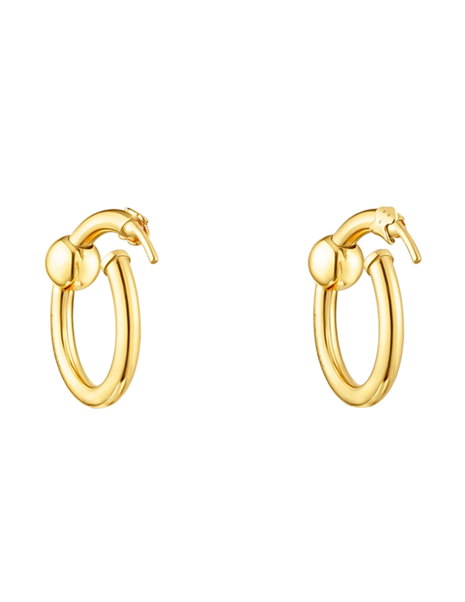 Aretes redondos P 925 con acabado liso 9