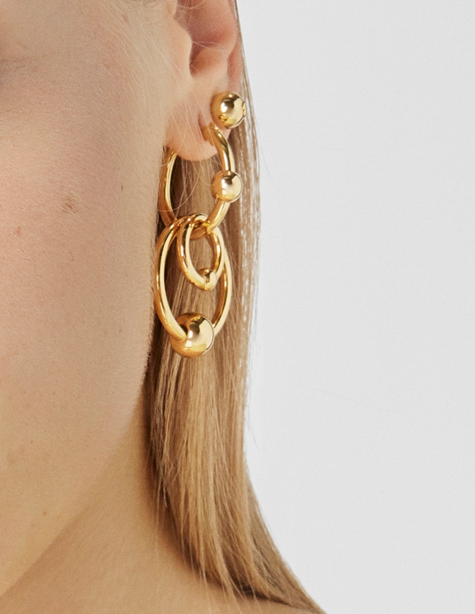 Aretes redondos P 925 con acabado liso 6