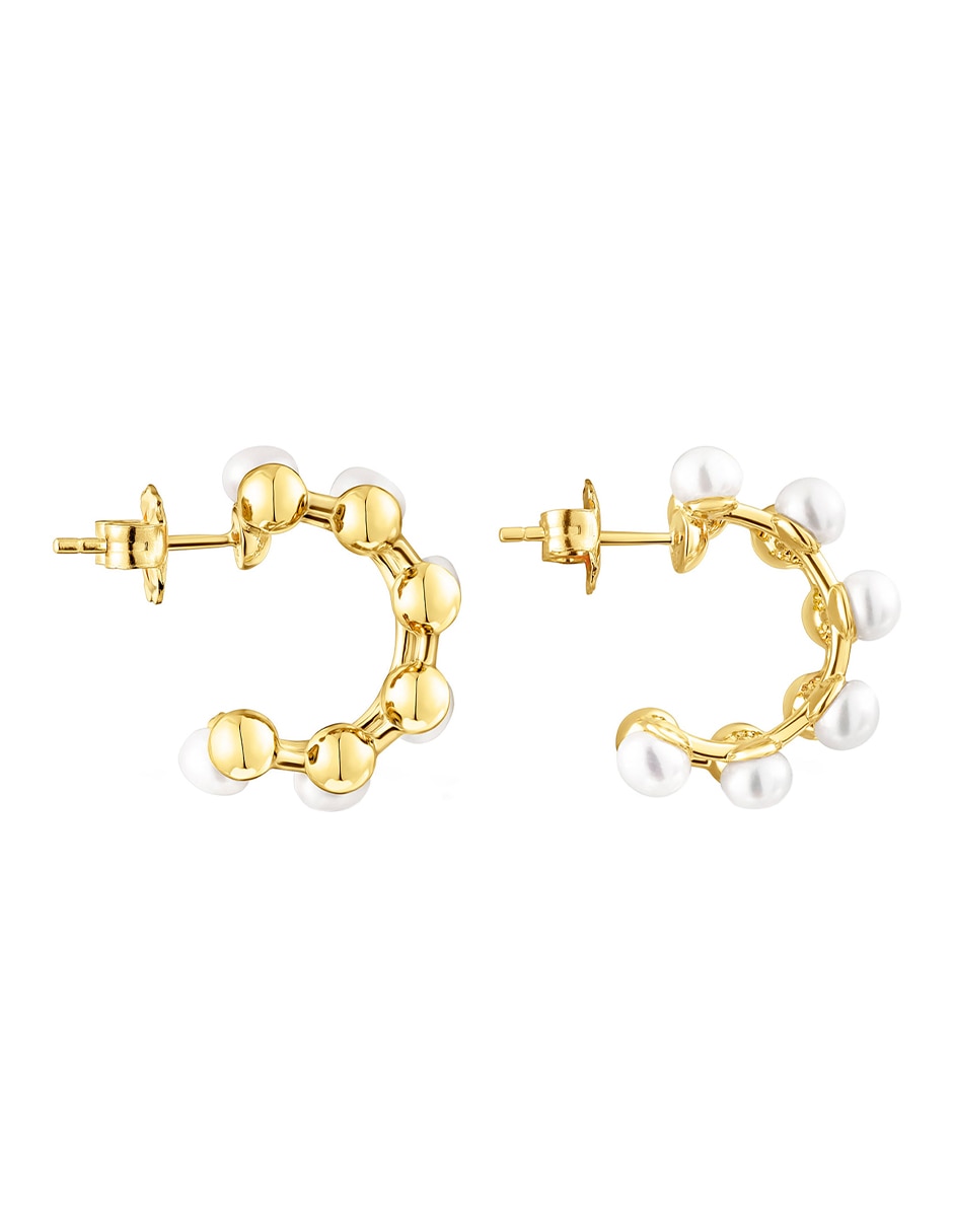 Arracadas Tous Gloss con acabado baño de oro perla