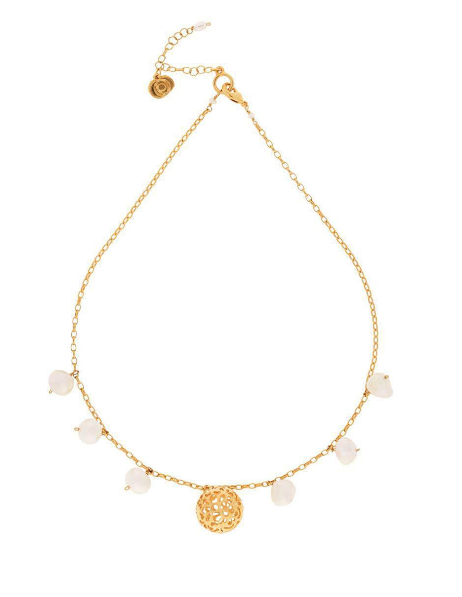 Collar Pelotita de baño de oro Collar Pelotita de baño de oro