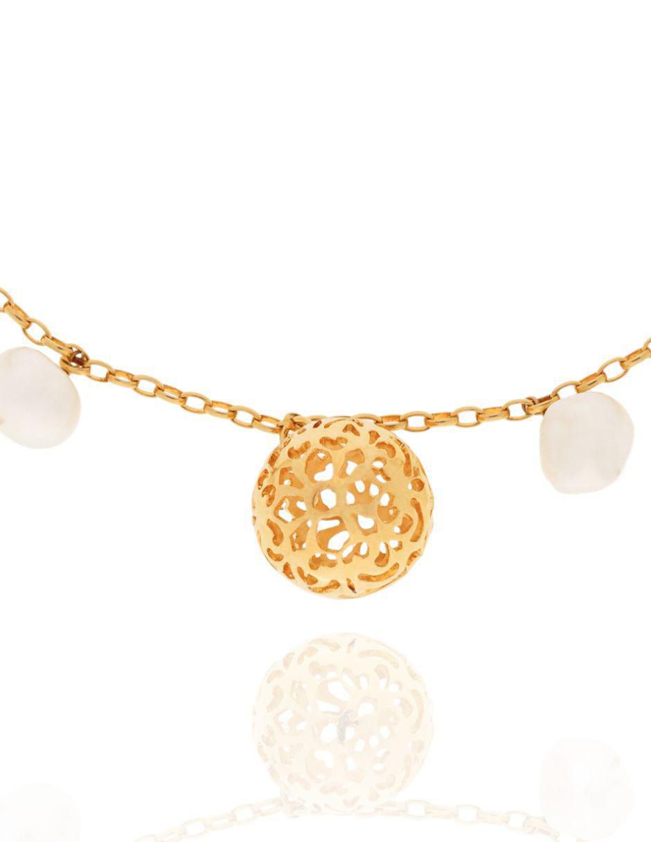 Collar Pelotita de baño de oro Collar Pelotita de baño de oro