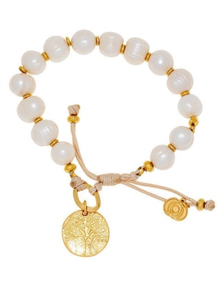 Brazalete con perla Ablime Perlas acabado baño de oro 1
