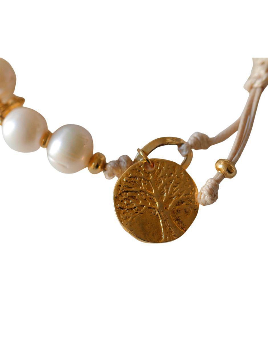 Brazalete con perla Ablime Perlas acabado baño de oro 2