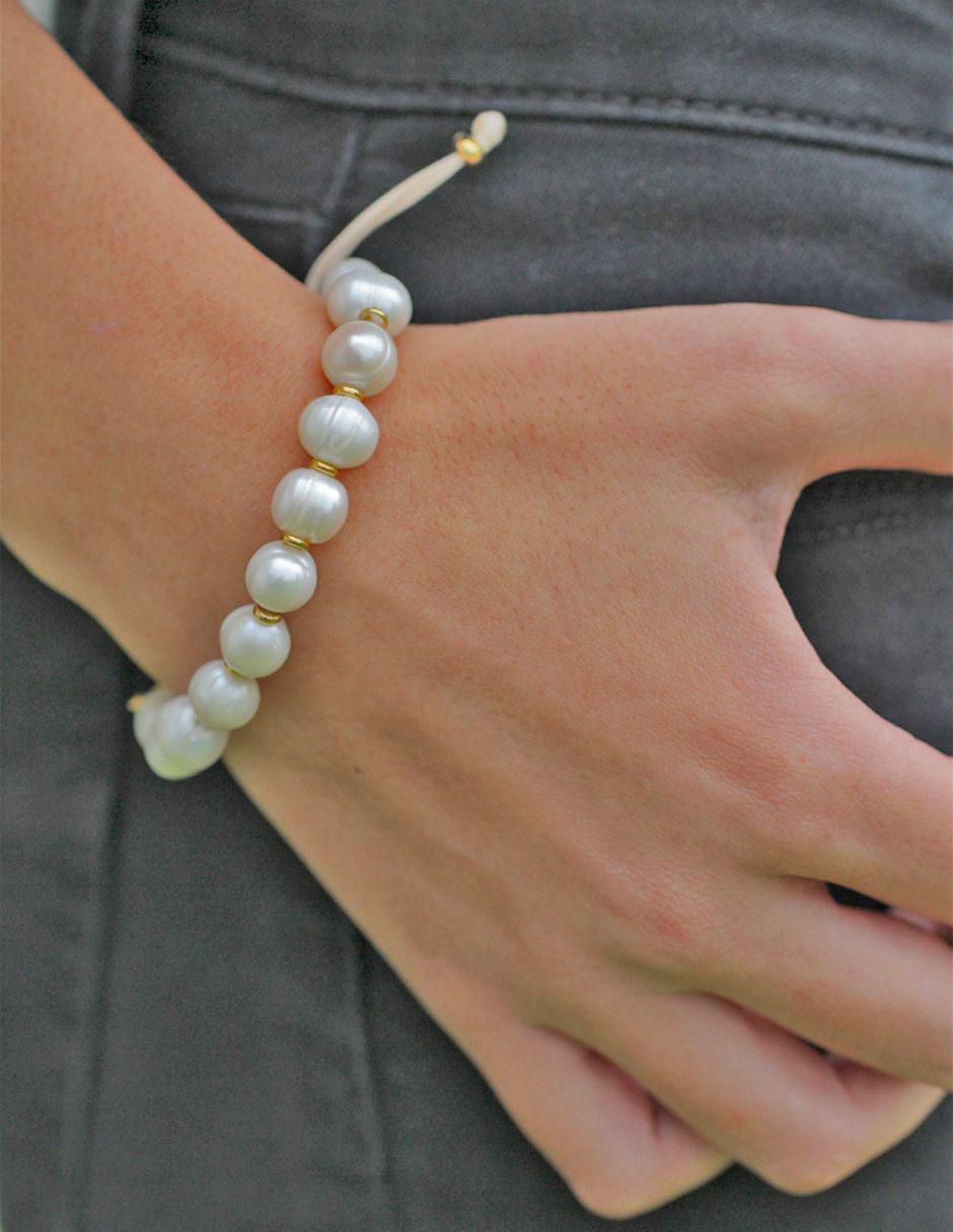 Brazalete con perla Ablime Perlas acabado baño de oro 3