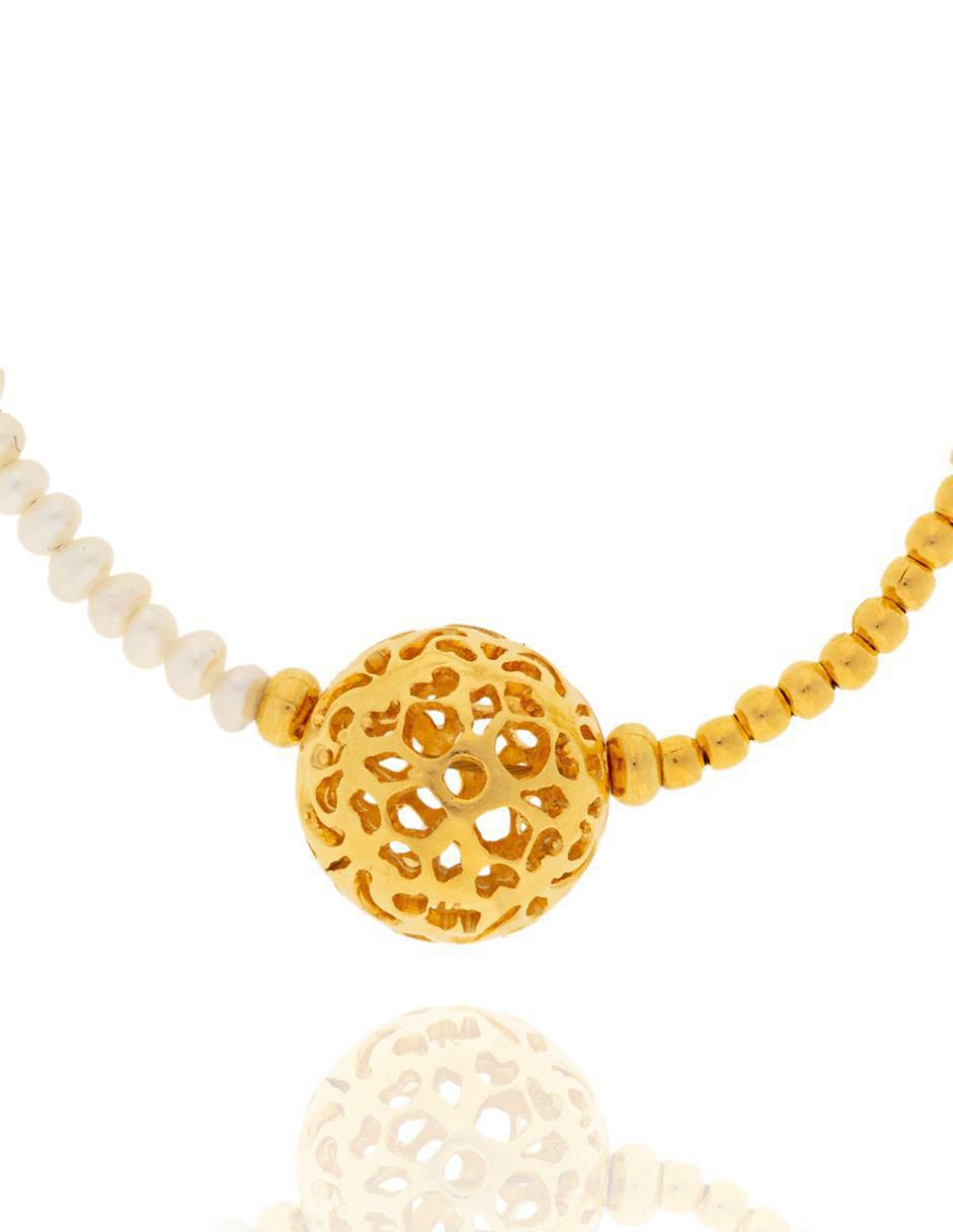 Pulsera con perla Ablime Perlas acabado baño de oro 2