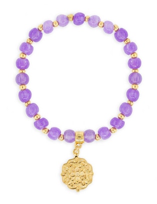 Pulsera con piedra natal Mandalas acabado baño de oro Pulsera con piedra natal Mandalas acabado baño de oro