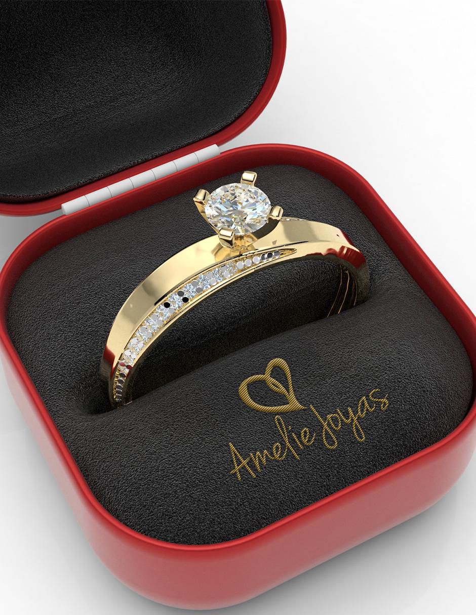 Anillo de compromiso 14 k 2