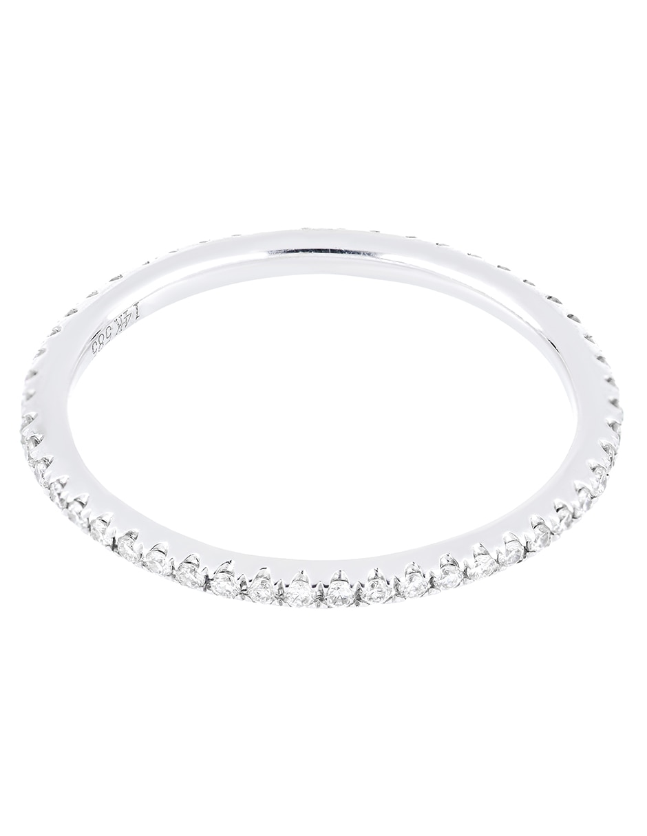 Anillo Piedras Naturales 14 k de oro blanco diamante brillante