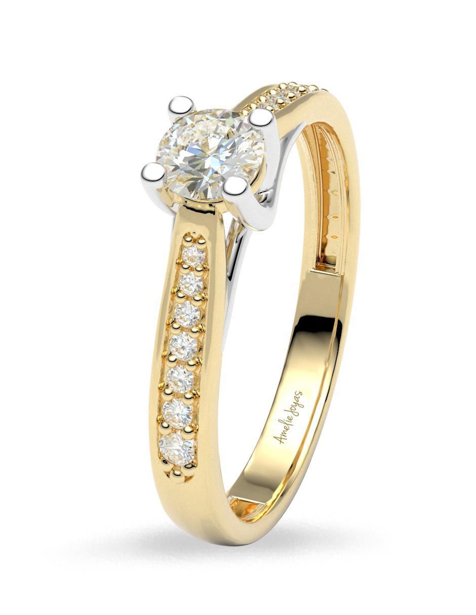 Anillo de compromiso 14 k 3