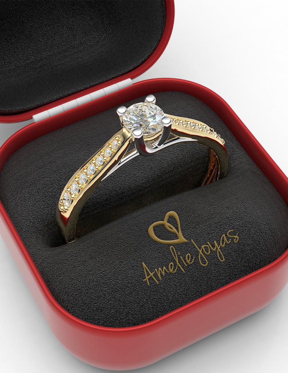Anillo de compromiso 14 k 2