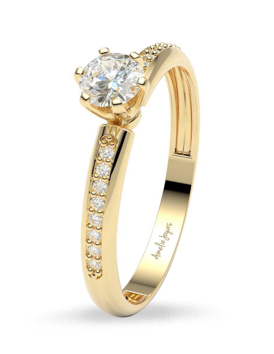 Anillo de compromiso 14 k 3