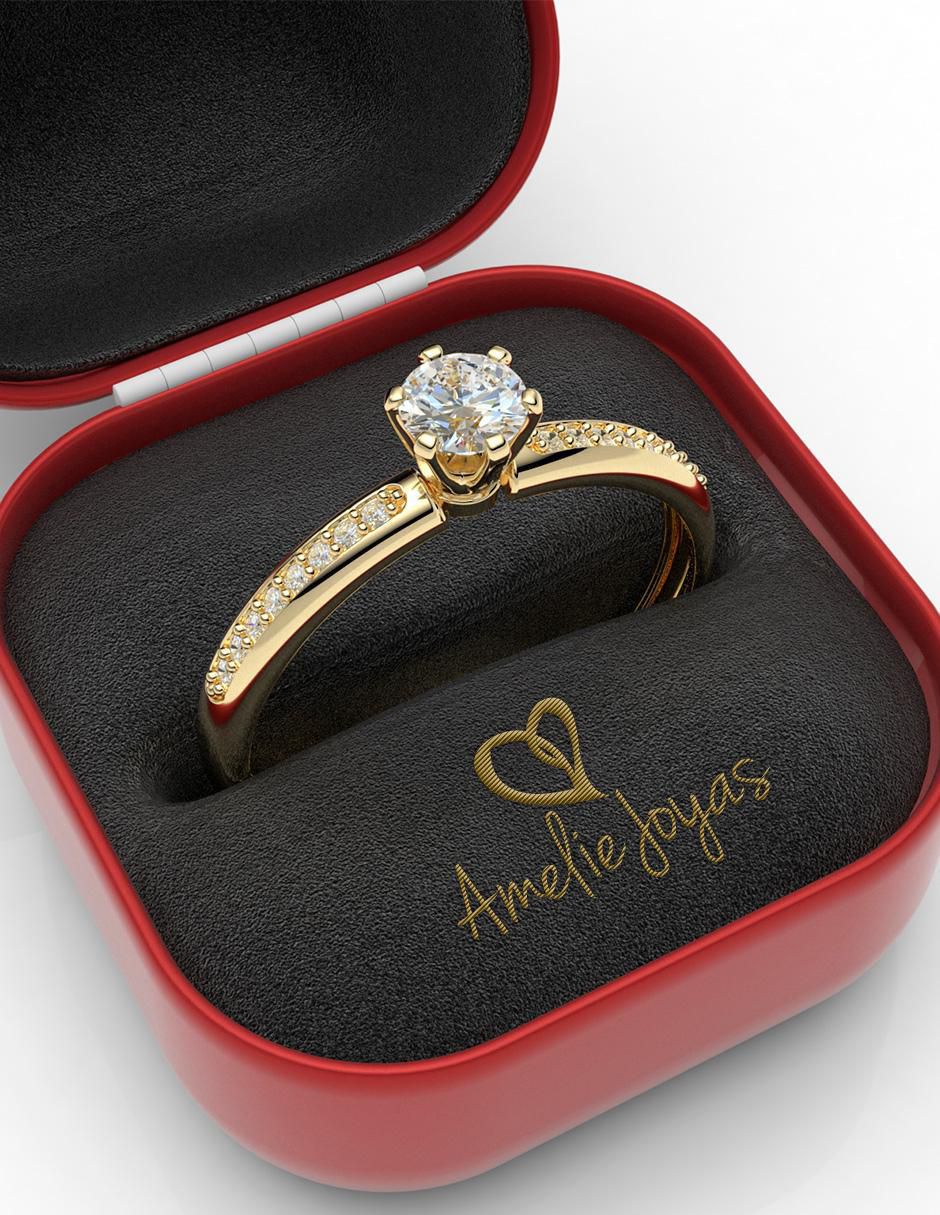 Anillo de compromiso 14 k 2
