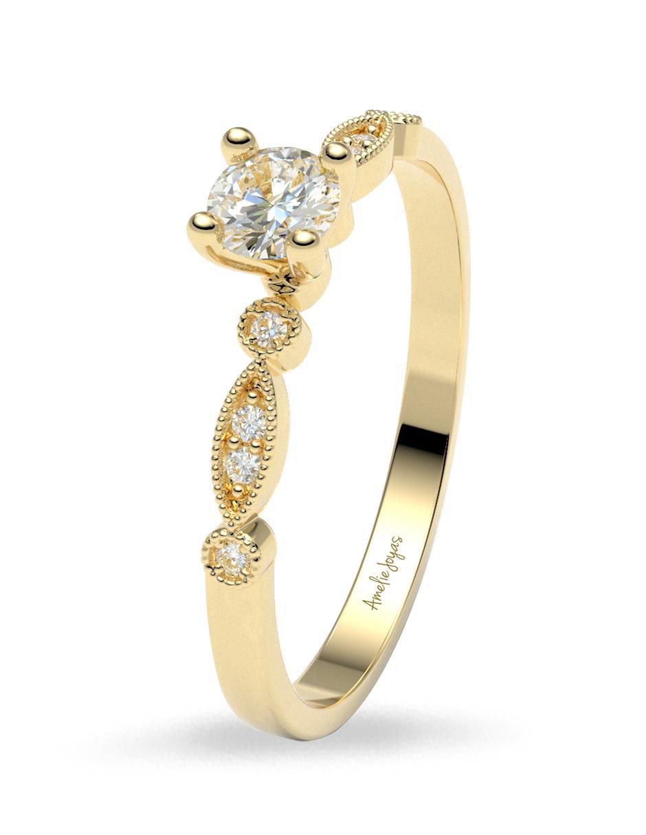 Anillo de compromiso 14 k 3