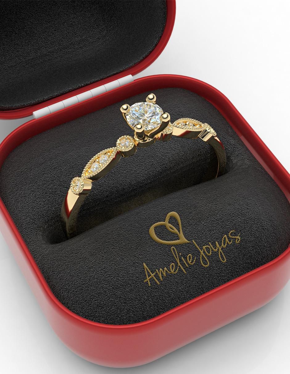 Anillo de compromiso 14 k 4