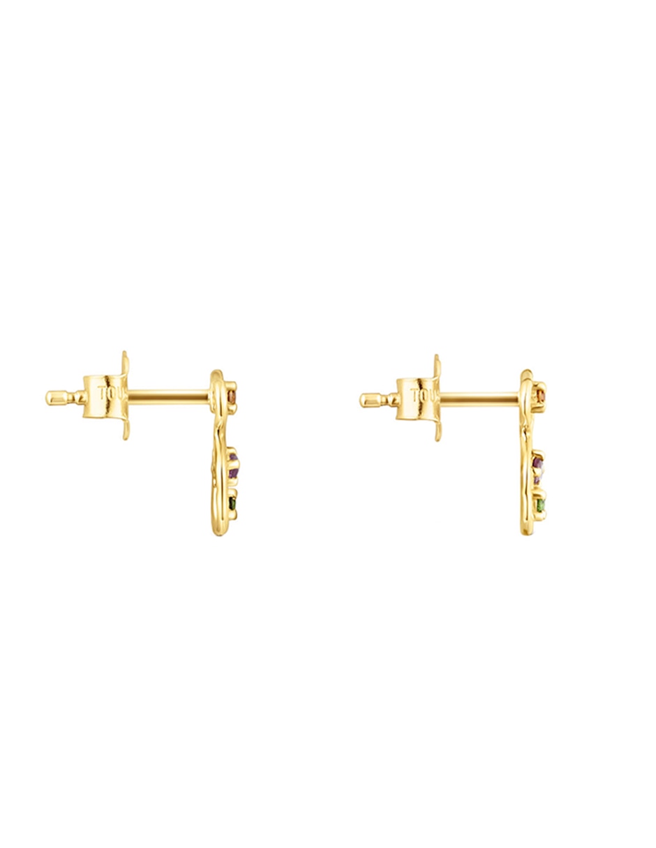 Aretes de oso Tous Tsuri de oro granate