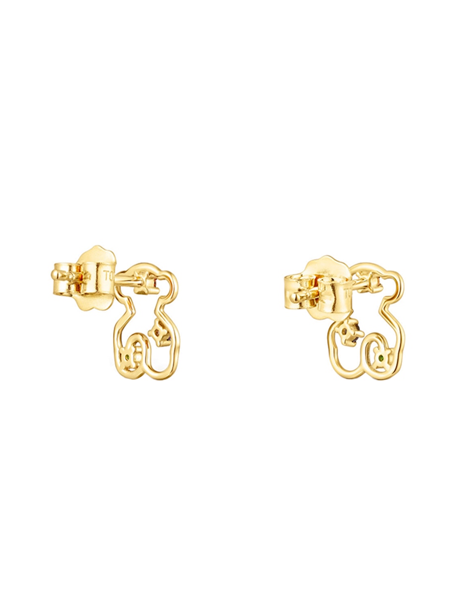 Aretes de oso Tous Tsuri de oro granate